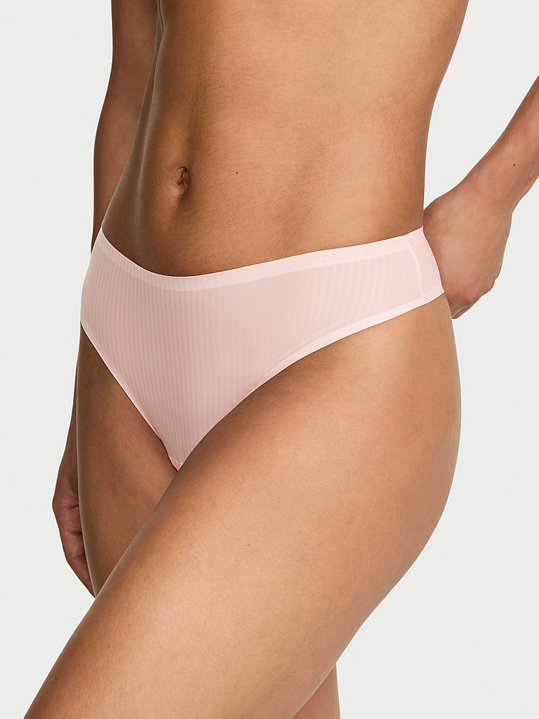 Chiloți tanga Body by Victoria Flex cu talie medie Purest Pink