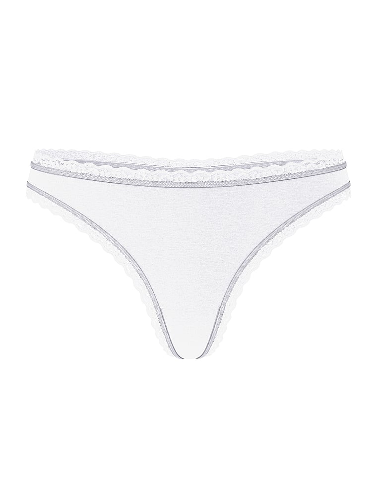 Chiloți tanga cu dantelă VS Albi