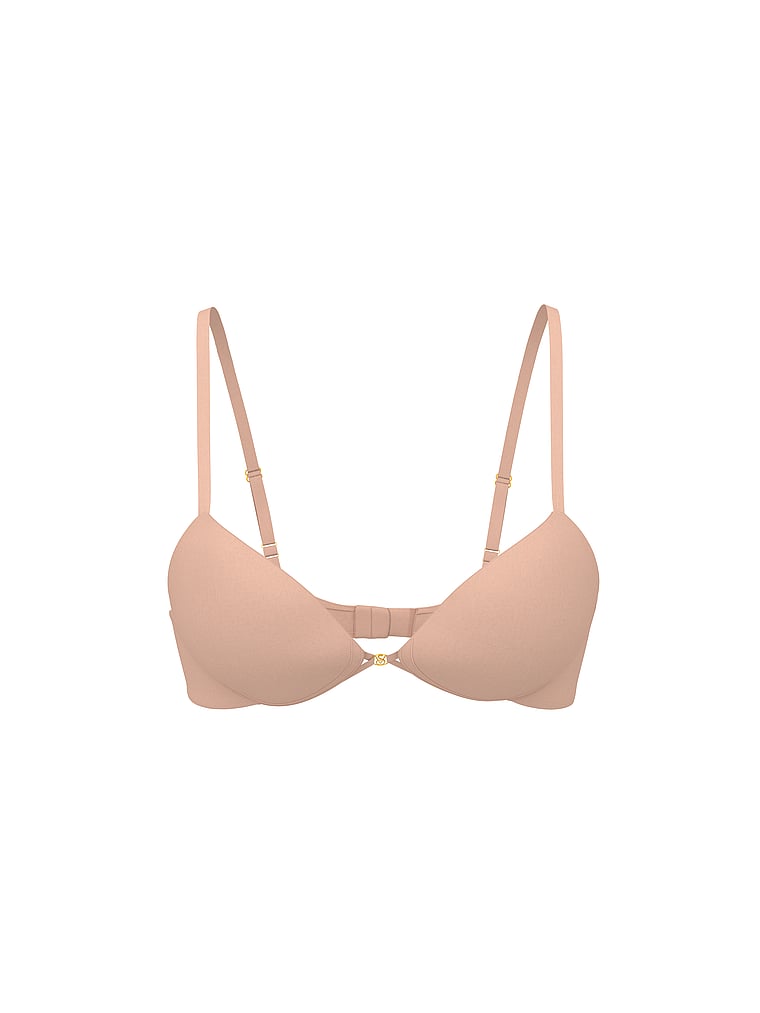 Sutien Demi Decupat Jos Cu Căptușeală Ușoară Logo Shine Strap Macaron