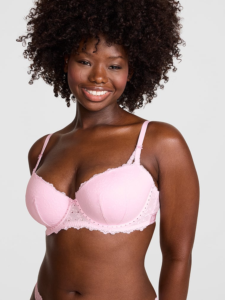 Sutien Balconette Push-Up PINK Wink™ Lalea Roz
