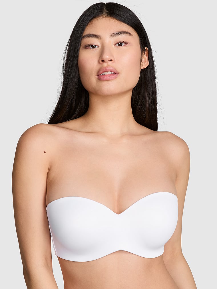 Sutien Fără Bretele Lightly Lined Alb