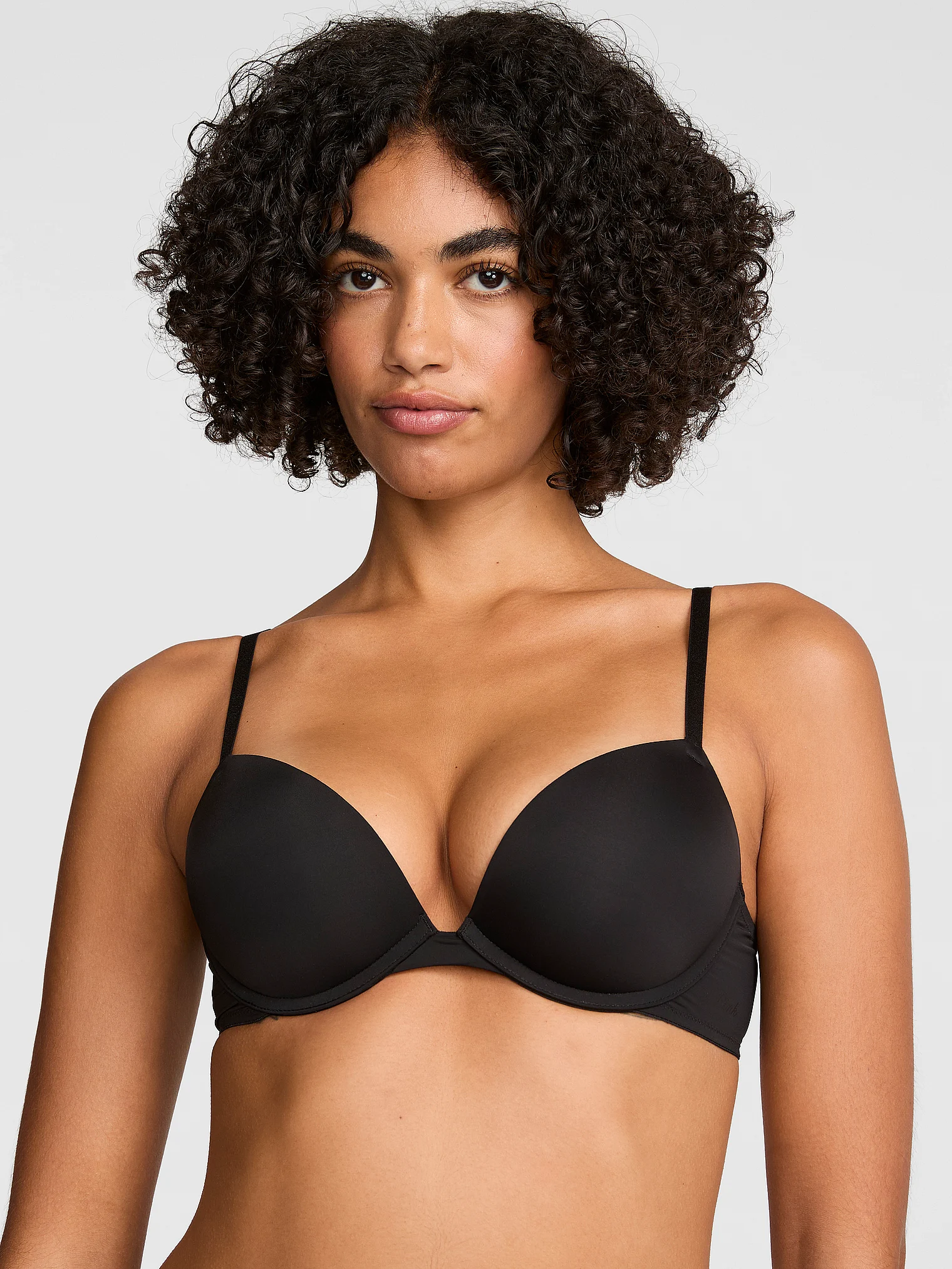 Sutien Push-Up Cu Închidere Frontală Negru